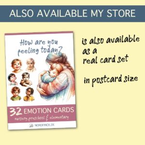 32 Emotion Cards for Children | Feelings Flashcards Montessori | PDF Download