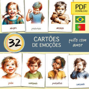 32 cartões de sentimentos para download | produto digital | PDF em português