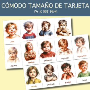 32 Tarjetas de Emociones para Niños | PDF Download (versión española)